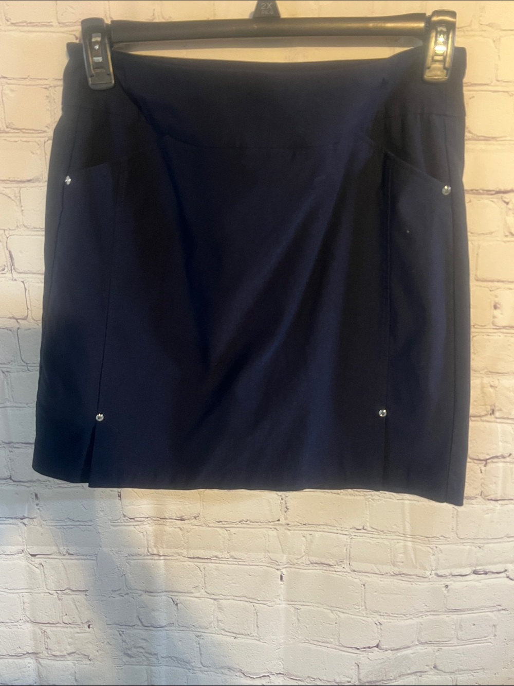 Size 10 Coconut Row Navy Stretch Skort with Pocket Accents. Like new